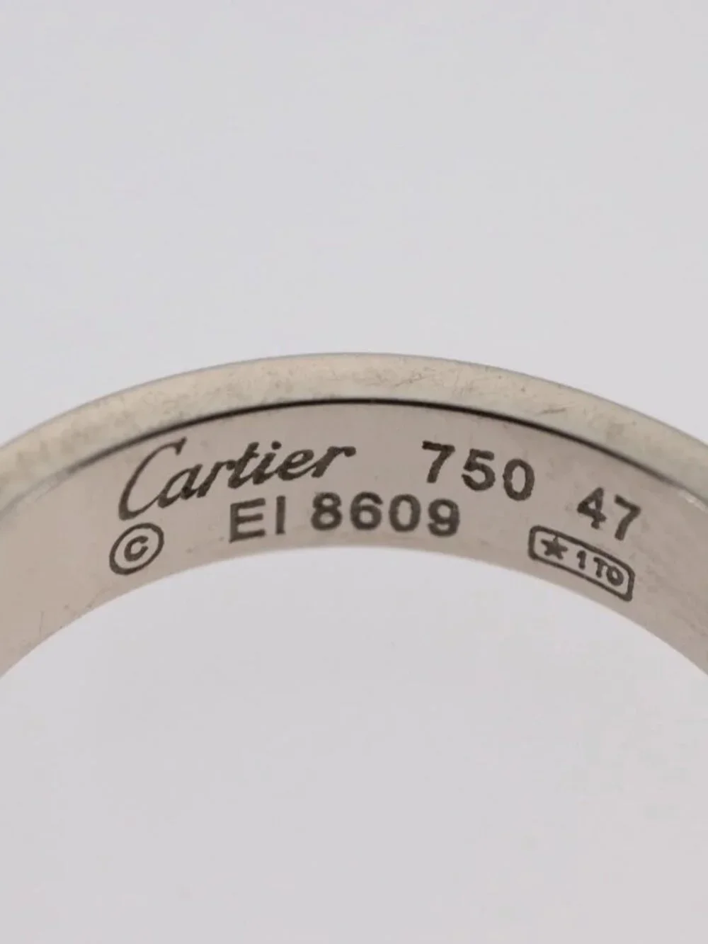 CARTIER Love Ring Ring 750 White gold Auth am10660SM